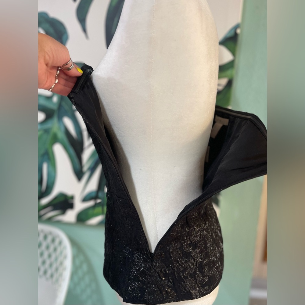 H&M Shimmering Black Strapless Top - Picture 5 of 7